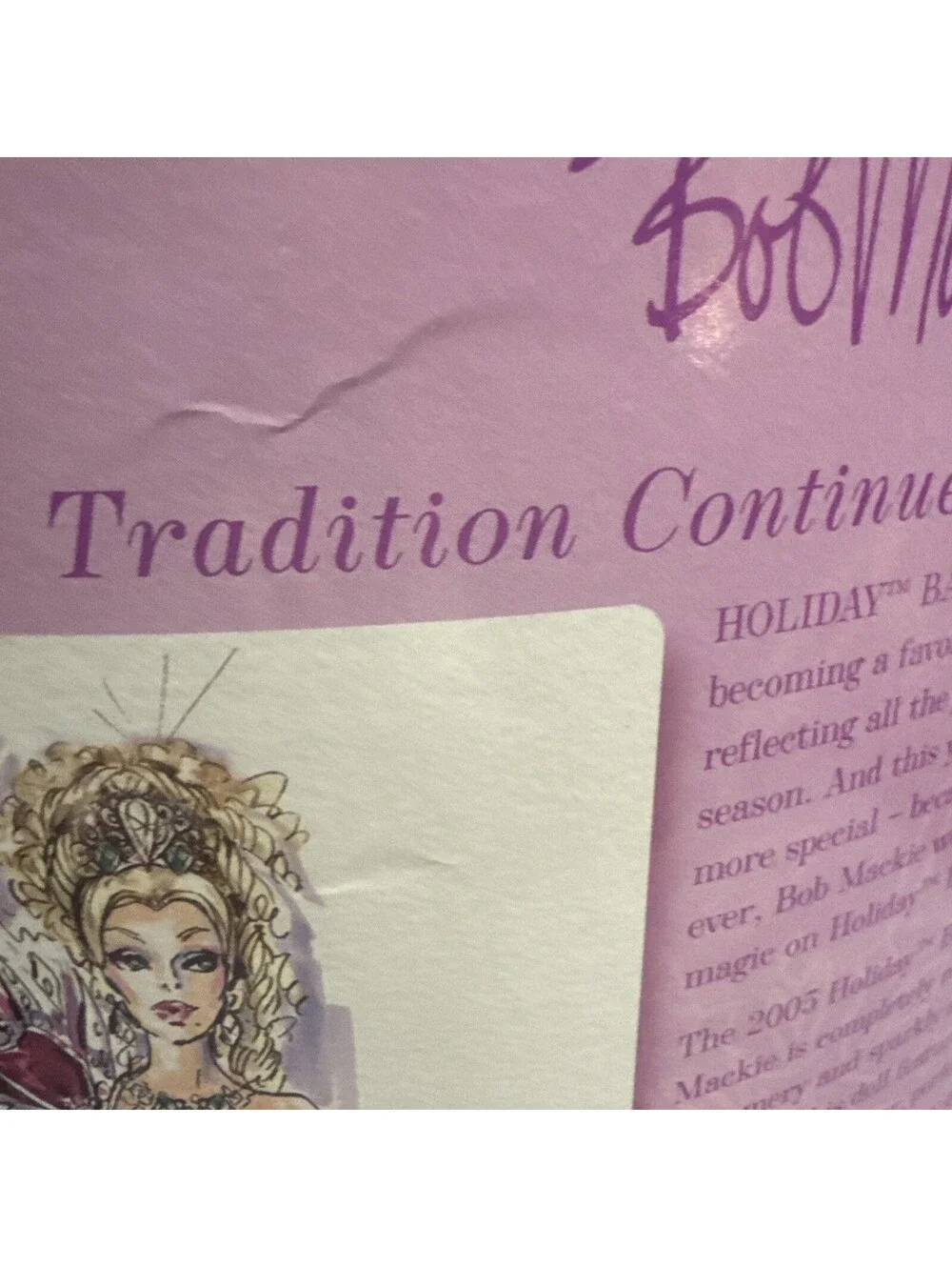 Bob Mackie Barbie Collector Holiday Doll 2005 Mattel #G8058  Not Mint